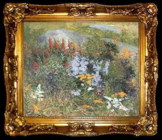 framed  John Leslie Breck Rock Garden at Giverny, ta009-2